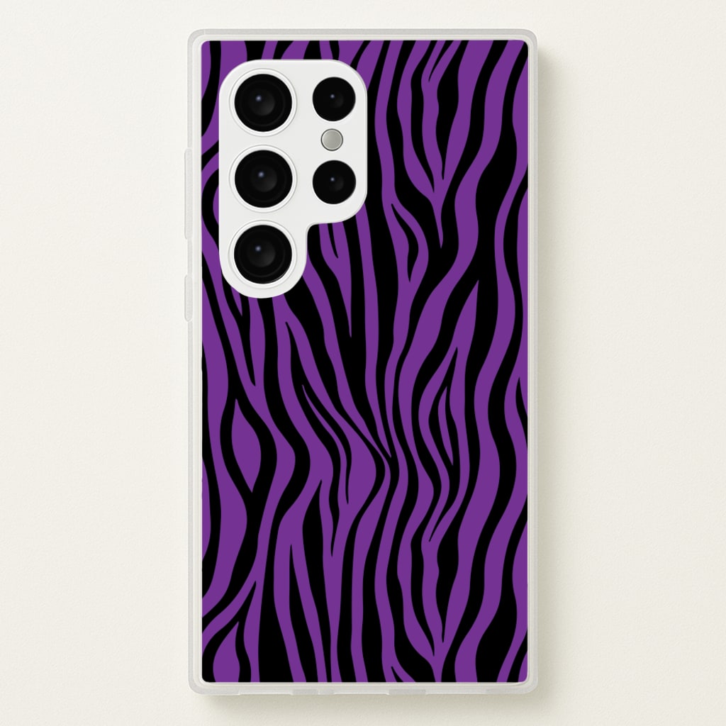 Purple Zebra - Animal Patterns  - Animal Patterns Phone Case for Galaxy S24 Ultra