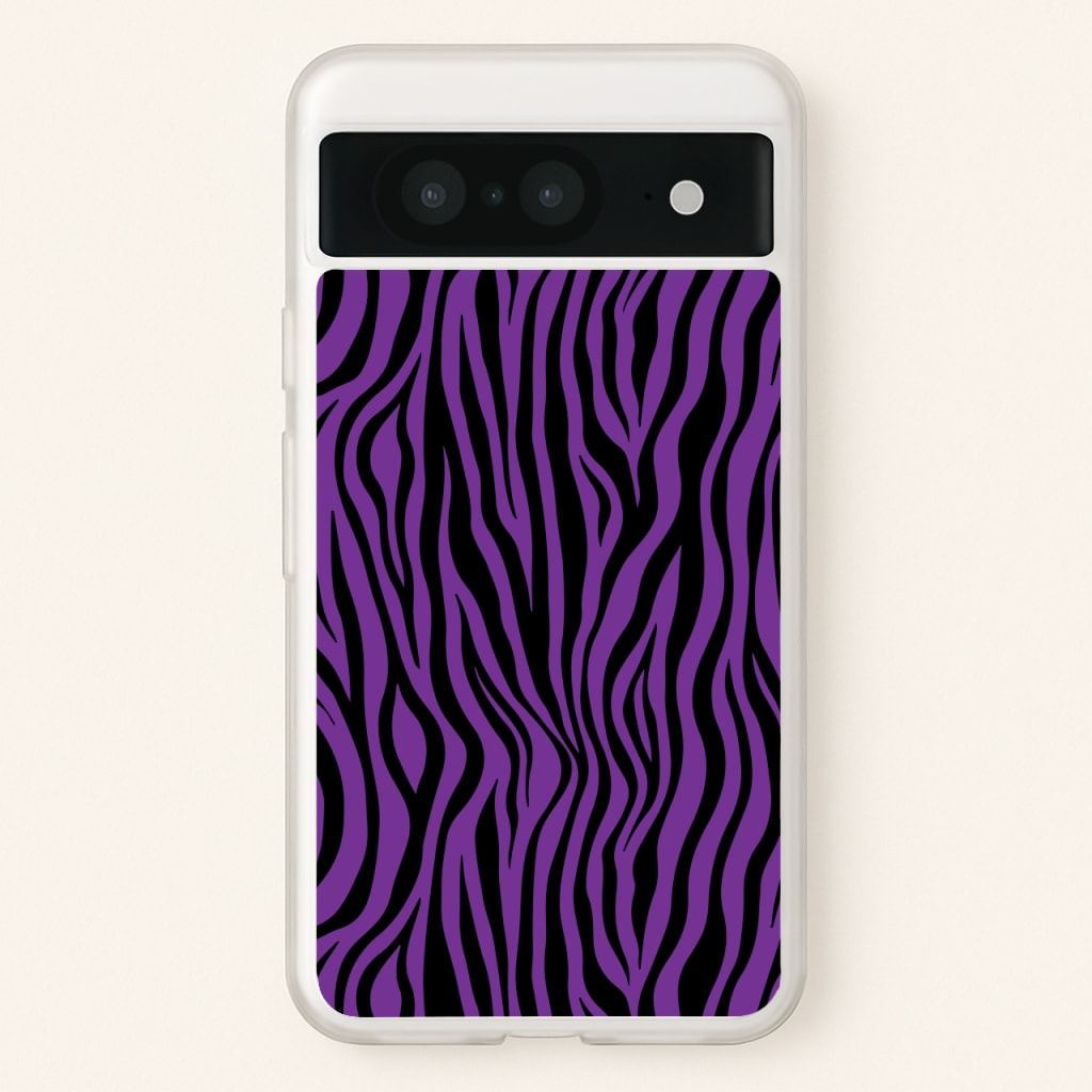 Purple Zebra - Animal Patterns  - Animal Patterns Phone Case for Google Pixel 8