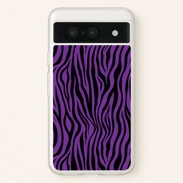 Purple Zebra - Animal Patterns  - Animal Patterns Phone Case for Google Pixel 8