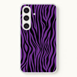 Purple Zebra - Animal Patterns  - Animal Patterns Phone Case for Galaxy S25