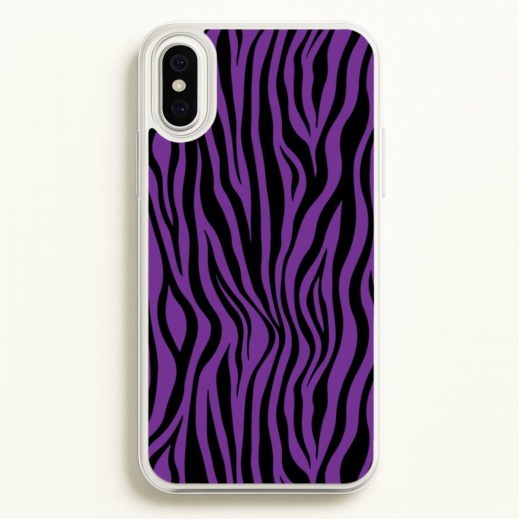 Purple Zebra - Animal Patterns  - Animal Patterns Phone Case for iPhone XS Max