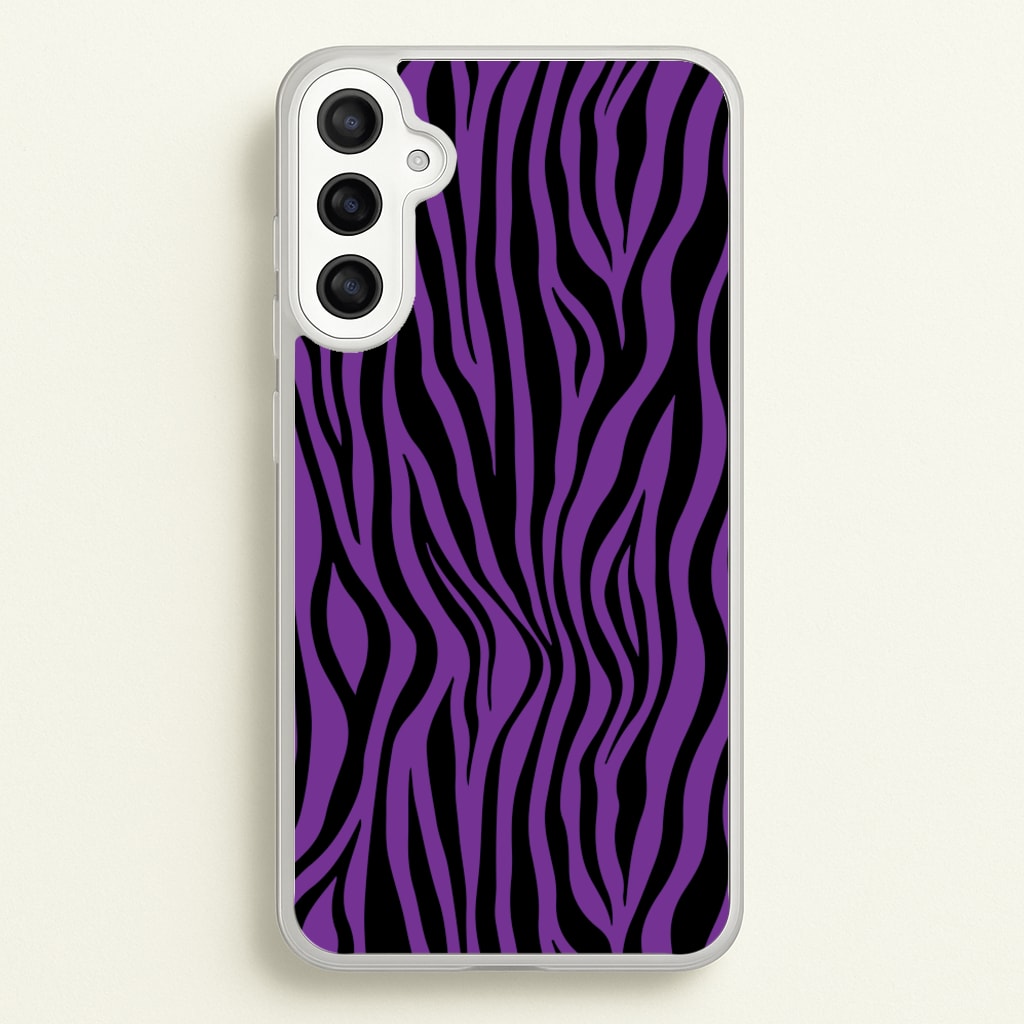 Purple Zebra - Animal Patterns  - Animal Patterns Phone Case for Galaxy A34