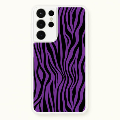 Purple Zebra - Animal Patterns  - Animal Patterns Phone Case for Galaxy S21 Ultra