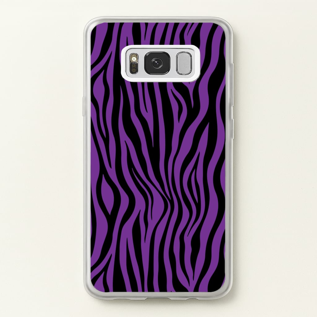 Purple Zebra - Animal Patterns  - Animal Patterns Phone Case for Galaxy S8