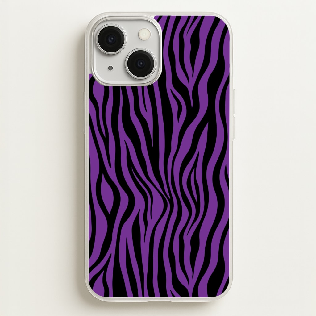 Purple Zebra - Animal Patterns  - Animal Patterns Phone Case for iPhone 13 Mini