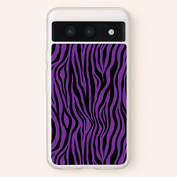 Purple Zebra - Animal Patterns  - Animal Patterns Phone Case for Google Pixel 8a