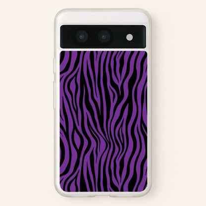 Purple Zebra - Animal Patterns  - Animal Patterns Phone Case for Google Pixel 8a