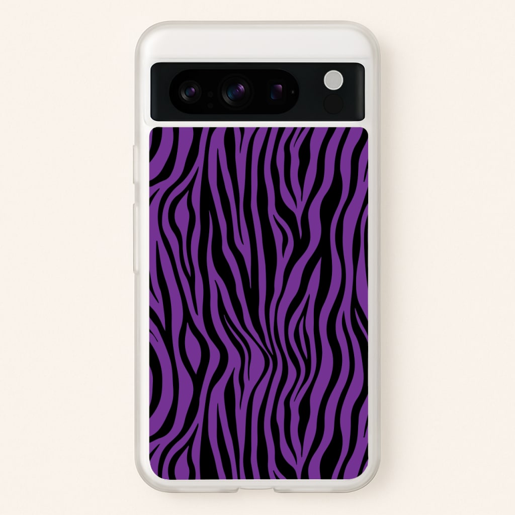 Purple Zebra - Animal Patterns  - Animal Patterns Phone Case for Google Pixel 8 Pro