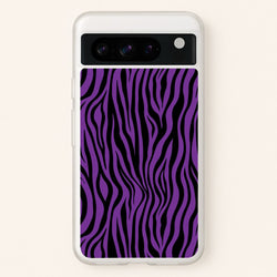 Purple Zebra - Animal Patterns  - Animal Patterns Phone Case for Google Pixel 8 Pro