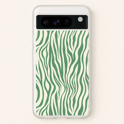 Green Zebra - Animal Patterns  - Animal Patterns Phone Case for Google Pixel 8 Pro
