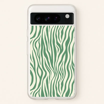 Green Zebra - Animal Patterns  - Animal Patterns Phone Case for Google Pixel 8 Pro