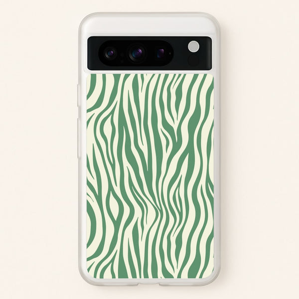 Green Zebra - Animal Patterns  - Animal Patterns Phone Case for Google Pixel 8 Pro