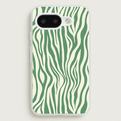 Green Zebra - Animal Patterns  - Animal Patterns Phone Case for Google Pixel 9a
