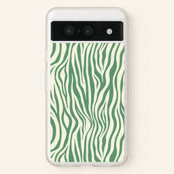 Green Zebra - Animal Patterns  - Animal Patterns Phone Case for Google Pixel 8
