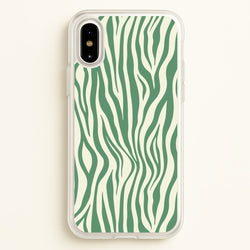 Green Zebra - Animal Patterns  - Animal Patterns Phone Case for iPhone X / XS