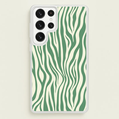 Green Zebra - Animal Patterns  - Animal Patterns Phone Case for Galaxy S23 Ultra
