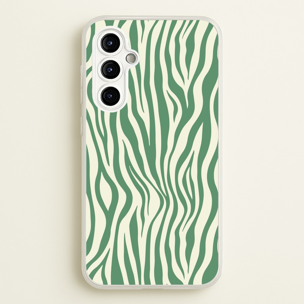 Green Zebra - Animal Patterns  - Animal Patterns Phone Case for Galaxy A54
