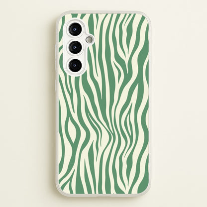 Green Zebra - Animal Patterns  - Animal Patterns Phone Case for Galaxy A54