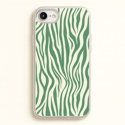 Green Zebra - Animal Patterns  - Animal Patterns Phone Case for iPhone 6 / 7 / 8 / SE