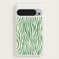 Green Zebra - Animal Patterns  - Animal Patterns Phone Case for Google Pixel 9 Pro XL