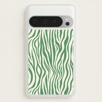 Green Zebra - Animal Patterns  - Animal Patterns Phone Case for Google Pixel 9 Pro XL