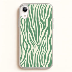 Green Zebra - Animal Patterns  - Animal Patterns Phone Case for iPhone XR