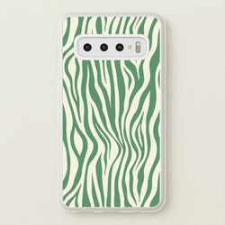 Green Zebra - Animal Patterns  - Animal Patterns Phone Case for Galaxy S10 Plus
