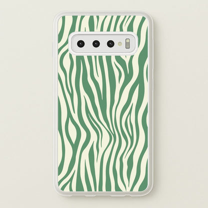 Green Zebra - Animal Patterns  - Animal Patterns Phone Case for Galaxy S10 Plus