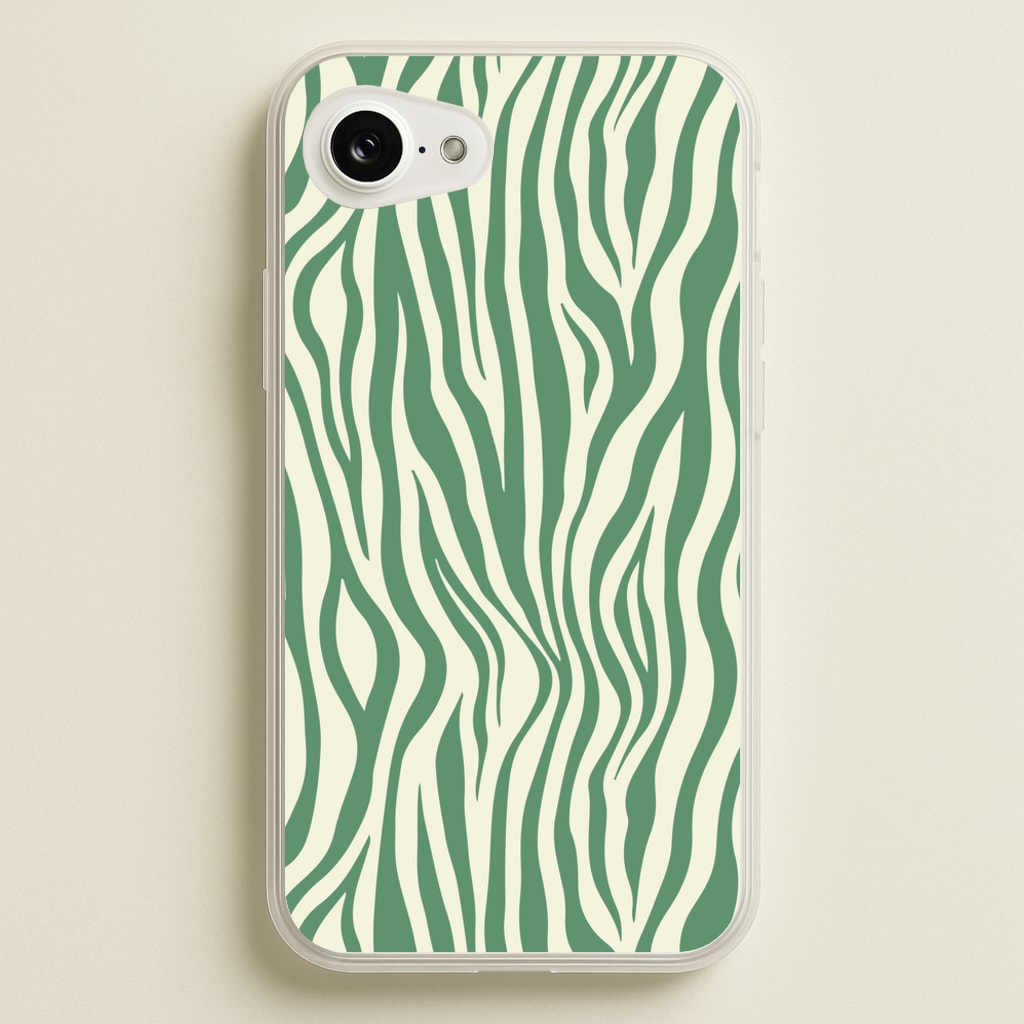 Green Zebra - Animal Patterns  - Animal Patterns Phone Case for iPhone 16e