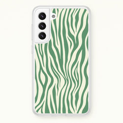 Green Zebra - Animal Patterns  - Animal Patterns Phone Case for Galaxy S22