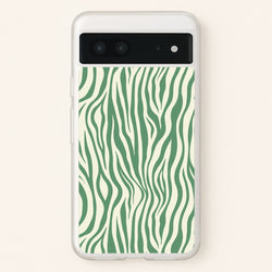 Green Zebra - Animal Patterns  - Animal Patterns Phone Case for Google Pixel 7
