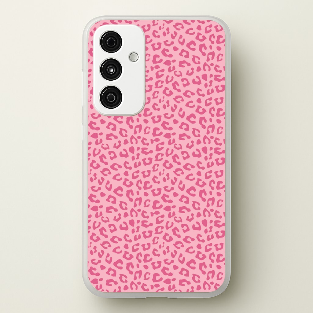 Pink Cheetah - Animal Patterns  - Animal Patterns Phone Case for Galaxy A55