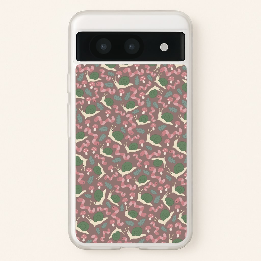 Snails - Animal Patterns  - Animal Patterns Phone Case for Google Pixel 8a