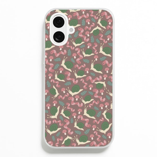 Snails - Animal Patterns  - Animal Patterns Phone Case for iPhone 16 Plus
