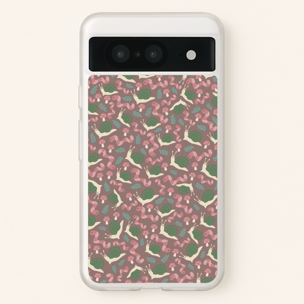 Snails - Animal Patterns  - Animal Patterns Phone Case for Google Pixel 8