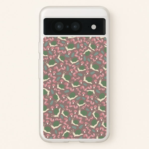 Snails - Animal Patterns  - Animal Patterns Phone Case for Google Pixel 8
