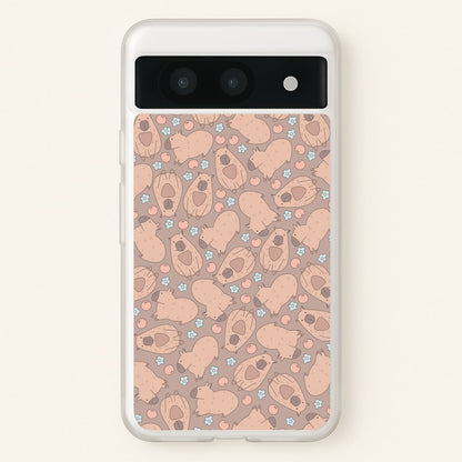 Capybara - Animal Patterns  - Animal Patterns Phone Case for Google Pixel 8a