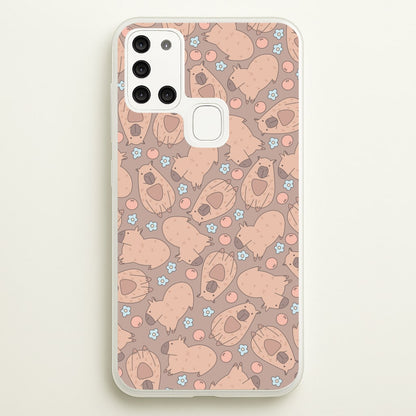 Capybara - Animal Patterns  - Animal Patterns Phone Case for Galaxy A21s