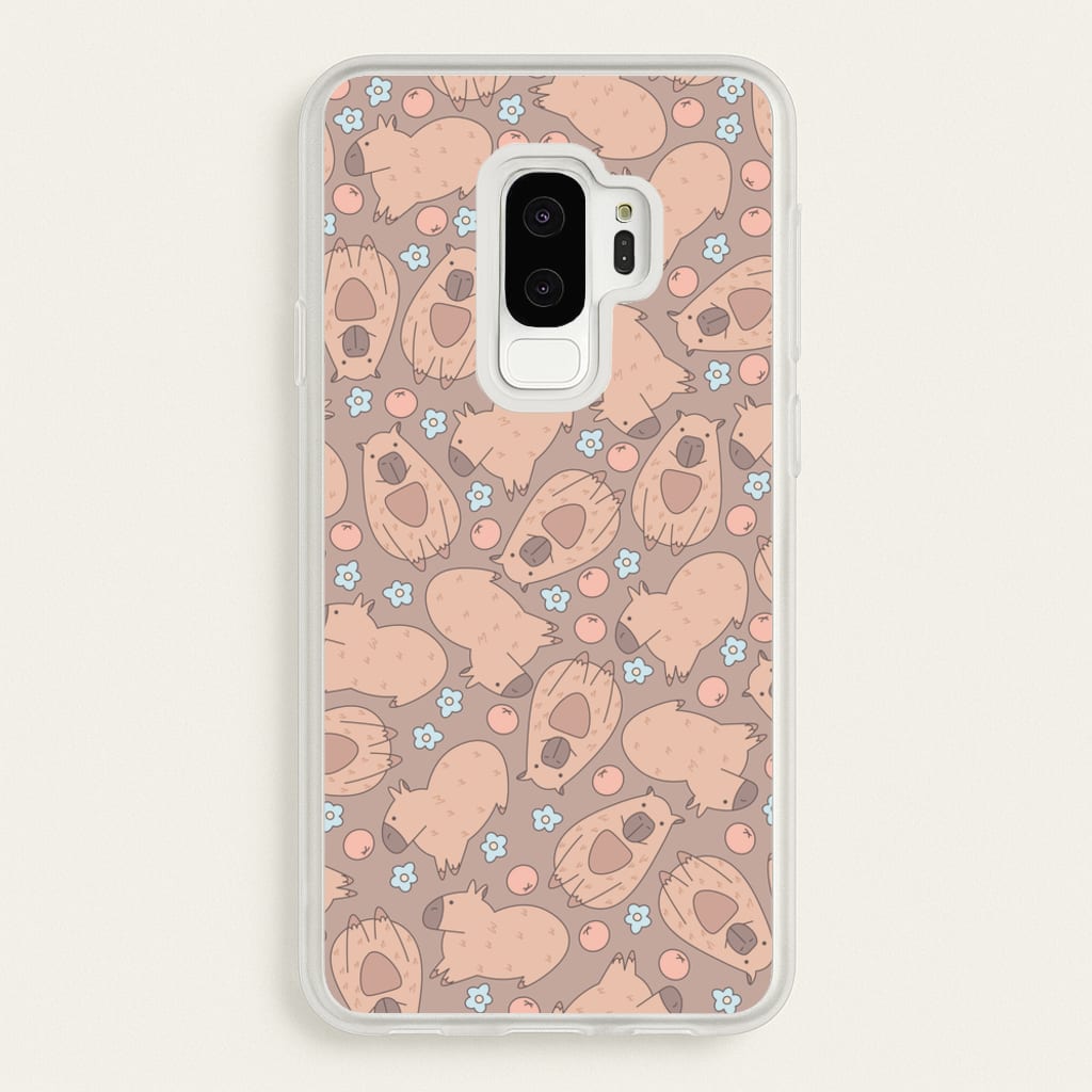 Capybara - Animal Patterns  - Animal Patterns Phone Case for Galaxy S9 Plus