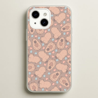 Capybara - Animal Patterns  - Animal Patterns Phone Case for iPhone 15