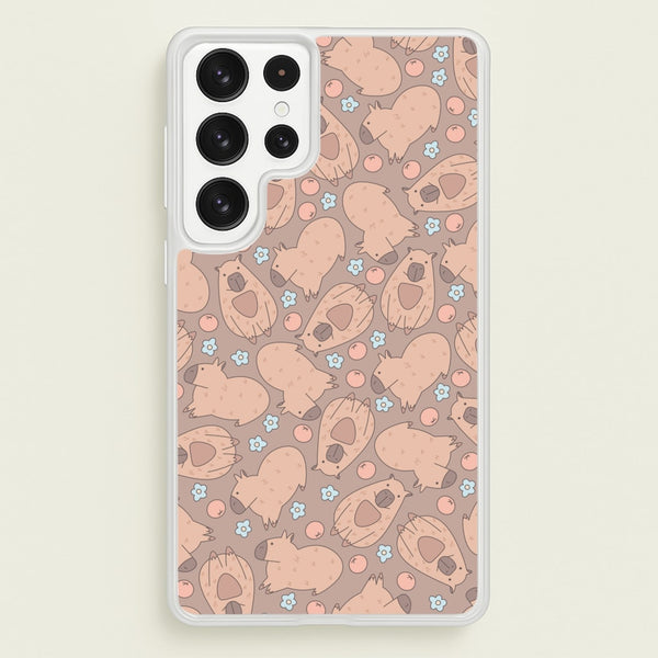 Capybara - Animal Patterns  - Animal Patterns Phone Case for Galaxy S23 Ultra