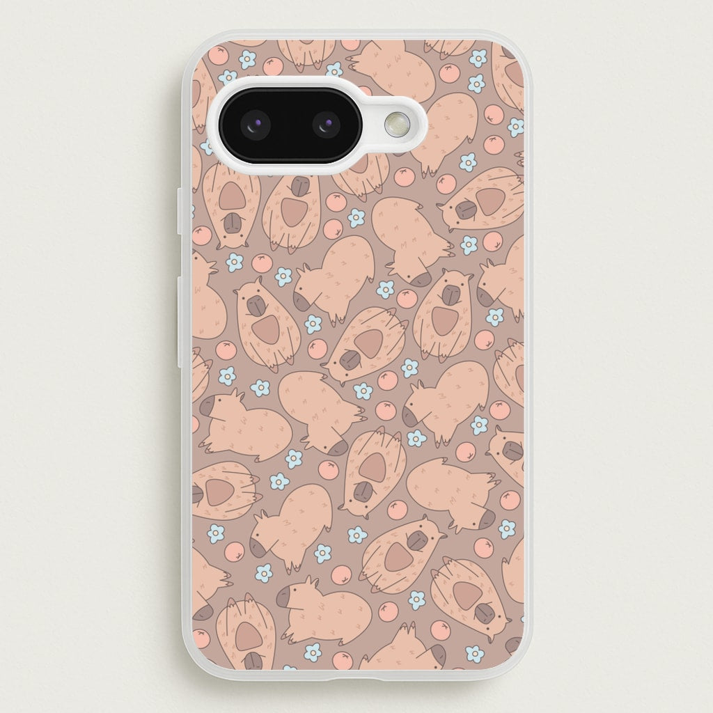 Capybara - Animal Patterns  - Animal Patterns Phone Case for Google Pixel 9a