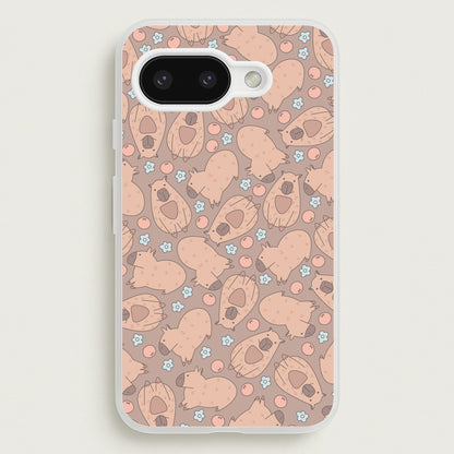 Capybara - Animal Patterns  - Animal Patterns Phone Case for Google Pixel 9a