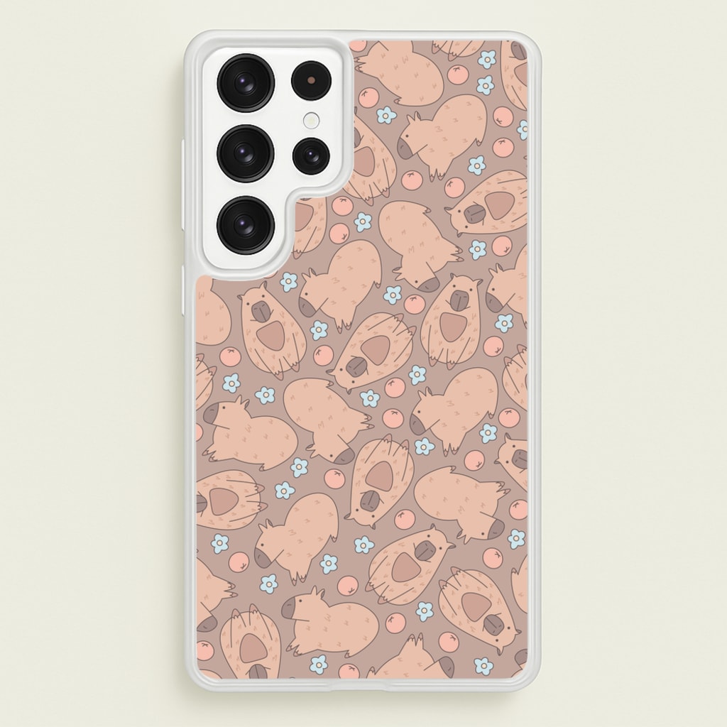 Capybara - Animal Patterns  - Animal Patterns Phone Case for Galaxy S22 Ultra