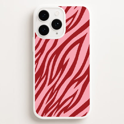 Red And Pink Tiger Print  - Animal Patterns Phone Case for iPhone 12 Pro Max