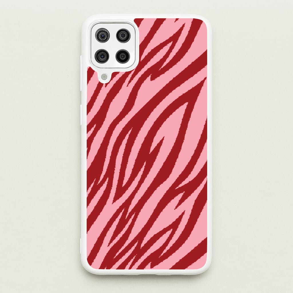 Red And Pink Tiger Print  - Animal Patterns Phone Case for Galaxy A12