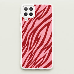 Red And Pink Tiger Print  - Animal Patterns Phone Case for Galaxy A12