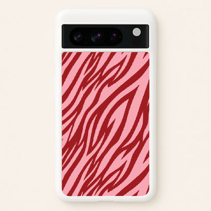 Red And Pink Tiger Print  - Animal Patterns Phone Case for Google Pixel 8 Pro