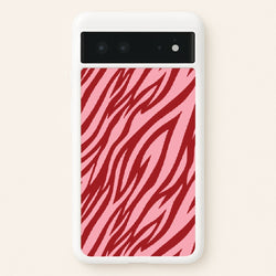 Red And Pink Tiger Print  - Animal Patterns Phone Case for Google Pixel 6