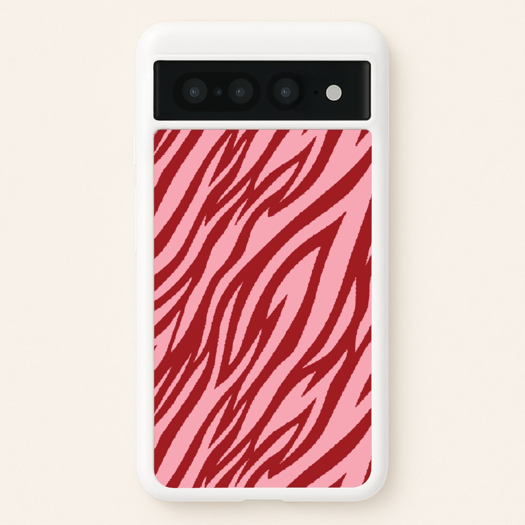 Red And Pink Tiger Print  - Animal Patterns Phone Case for Google Pixel 7 Pro